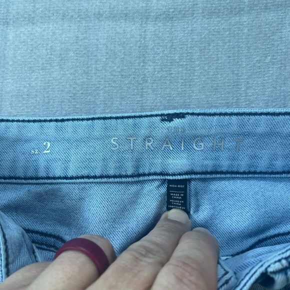 White House Black Market Jeans Women 2 Hi-Rise Skinny Ankle Light Wash Denim - Picture 3 of 7